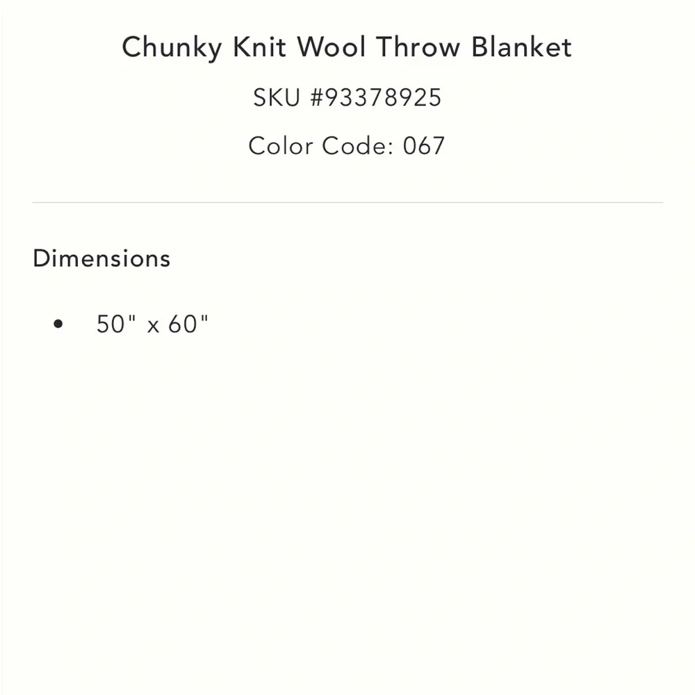 Chunky Wool Knit Throw Blanket